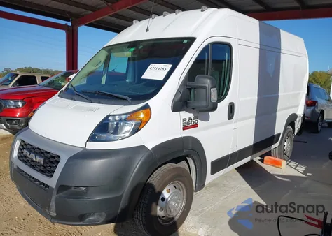 2021 Ram Promaster 2500 High Roof 136 Wb z USA, uszkodzony, nr VIN 3C6LRVCG8ME544209